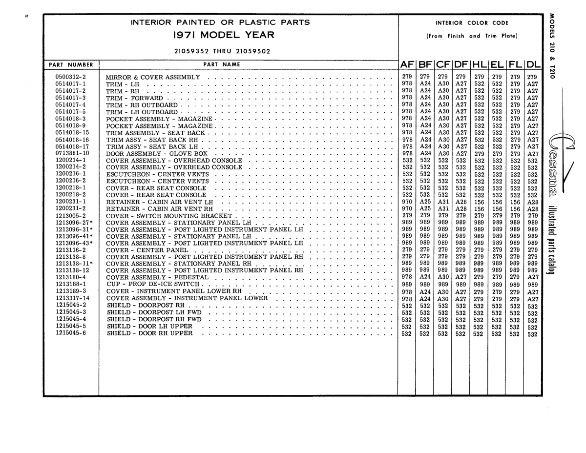 Aviation Part 1213317-14 for Cessna T210F Aircraft