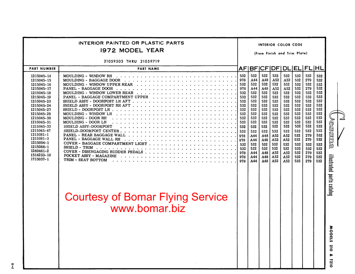 Aviation Part 1514233-10 for Cessna T210F Aircraft