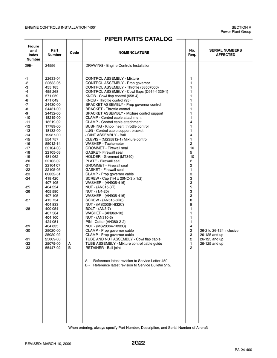 Aviation Part 25020-00 for Piper PA-32-260 Aircraft