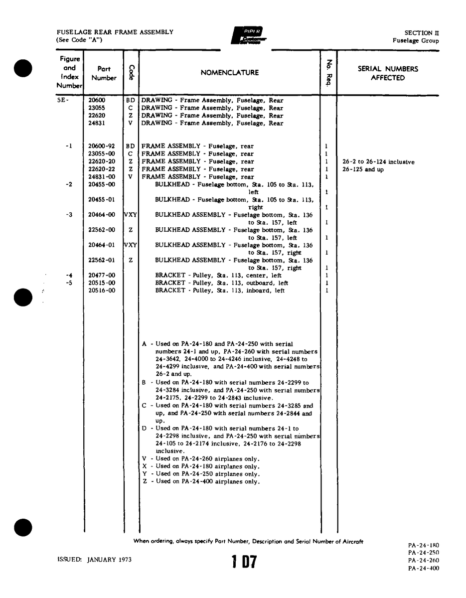 Aviation Part 20477-00 for Piper PA-32-260 Aircraft