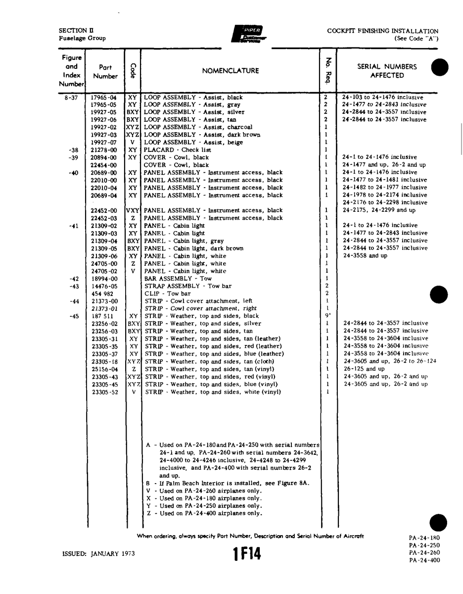 Aviation Part 19927-05 for Piper PA-32-260 Aircraft