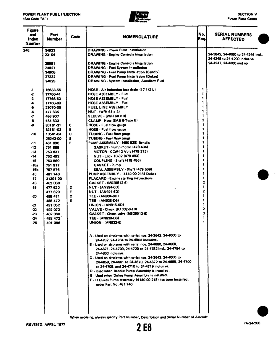 Aviation Part 1778641 for Piper PA-32-260 Aircraft
