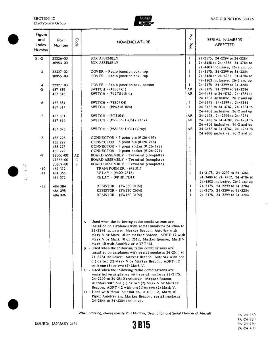 Aviation Part 22358-00 for Piper PA-32-260 Aircraft