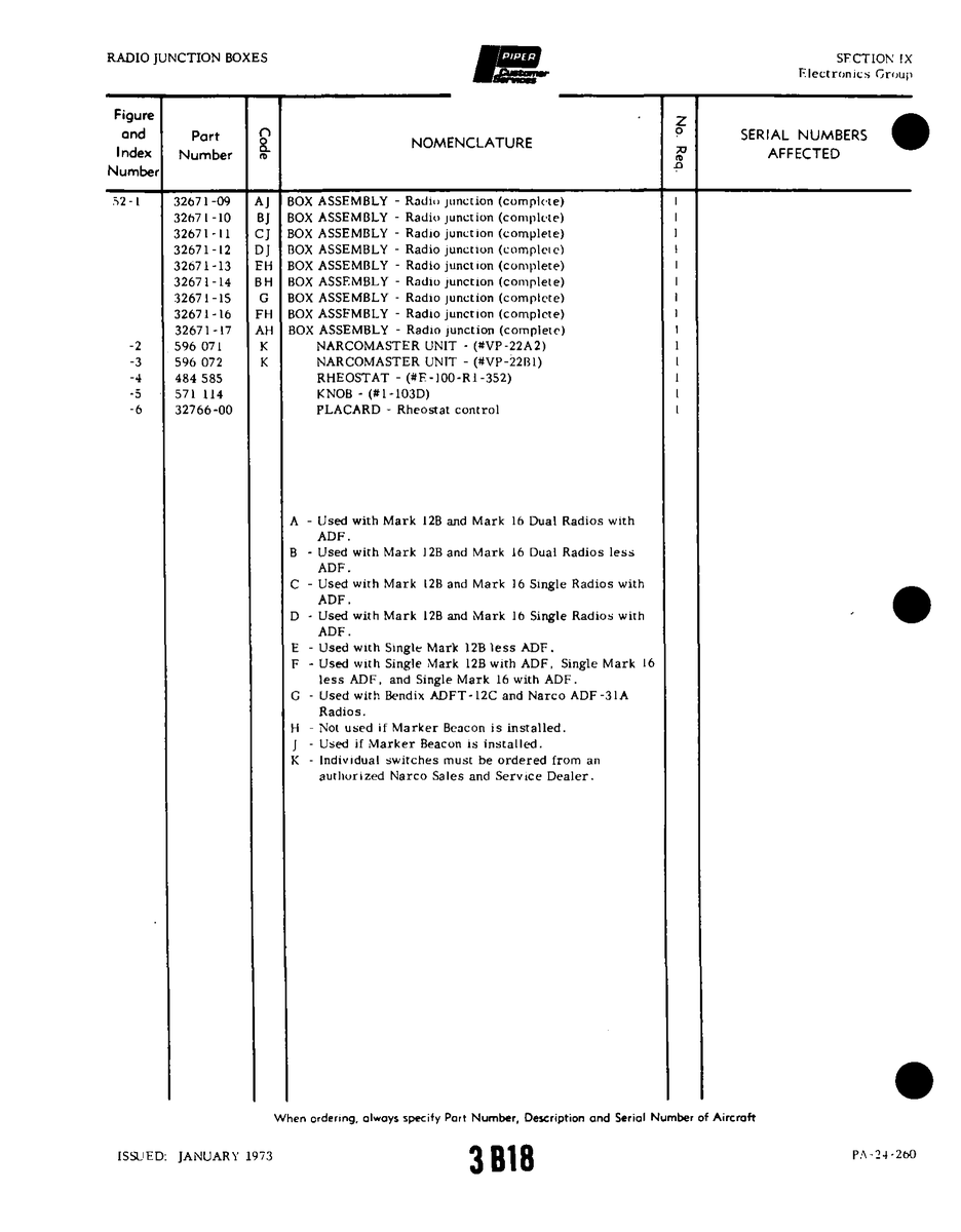 Aviation Part 32671-10 for Piper PA-32-260 Aircraft