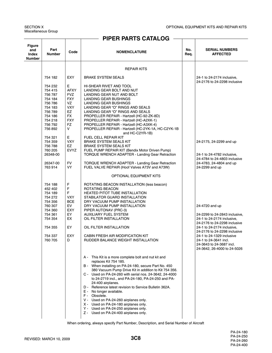 Aviation Part 26347-00 for Piper PA-32-260 Aircraft