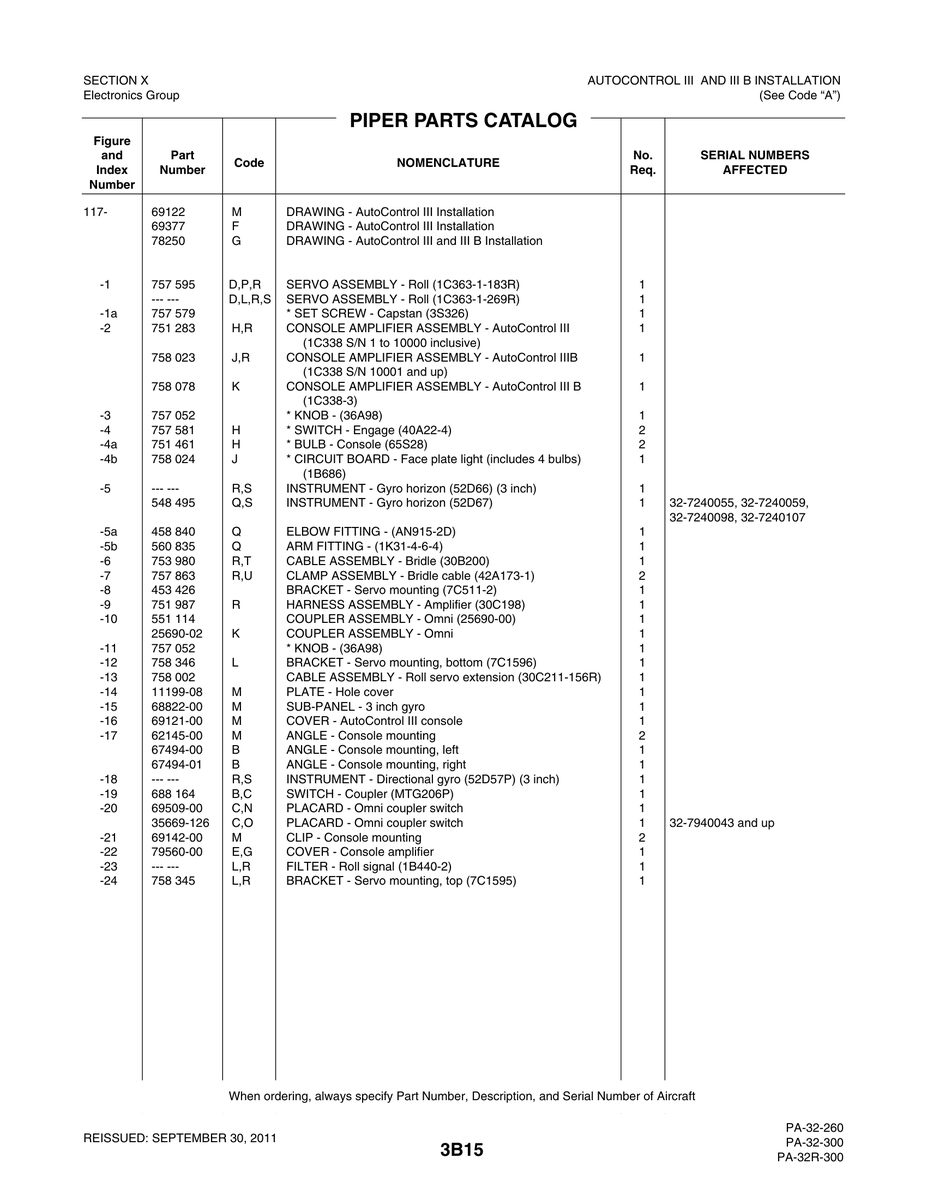 Aviation Part 25690-02 for Piper PA-32-260 Aircraft
