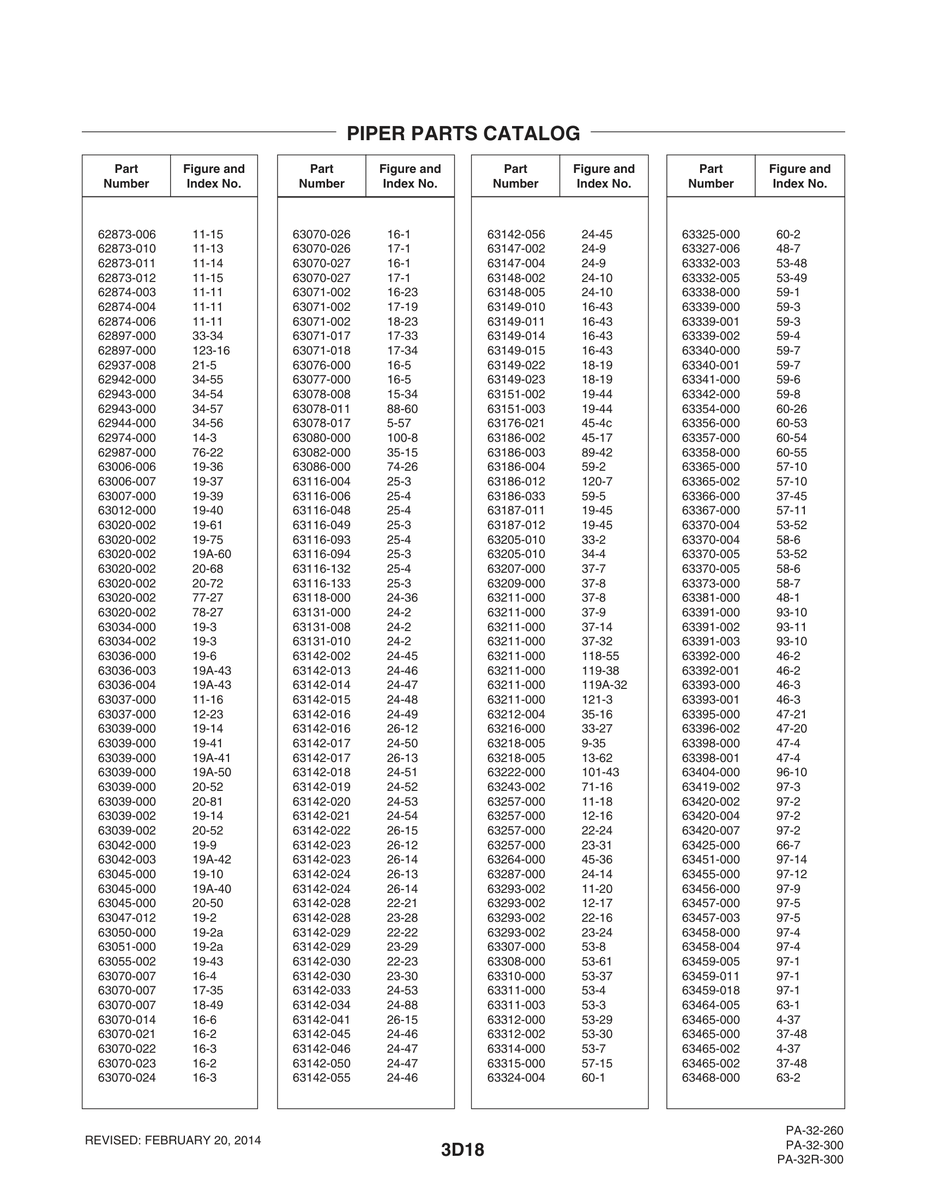 Aviation Part 63148-005 for Piper PA-32-260 Aircraft