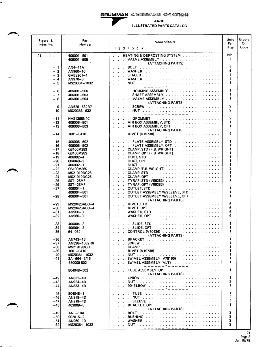 Aviation Part 804048-2 for American AA-1 Aircraft