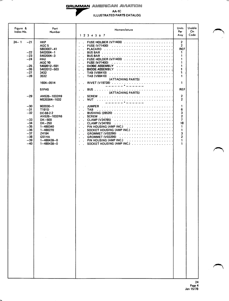 Aviation Part 5402004-3 for American AA-1 Aircraft