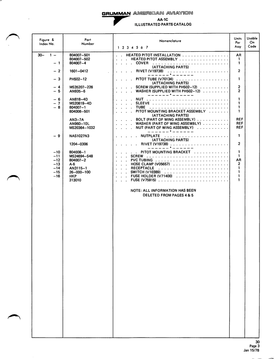 Aviation Part 804008-501 for American AA-1 Aircraft