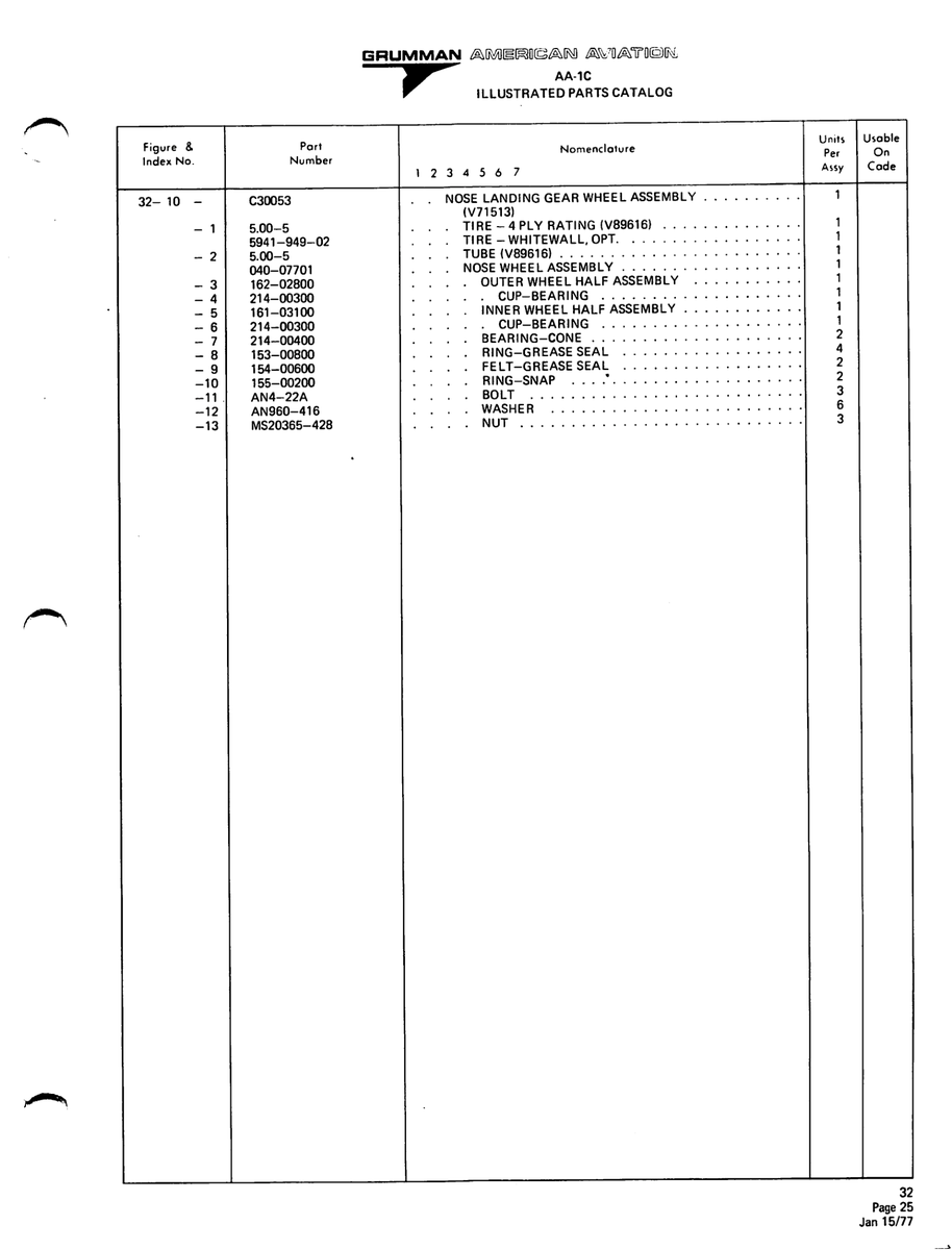 Aviation Part 155-00200 for American AA-1 Aircraft