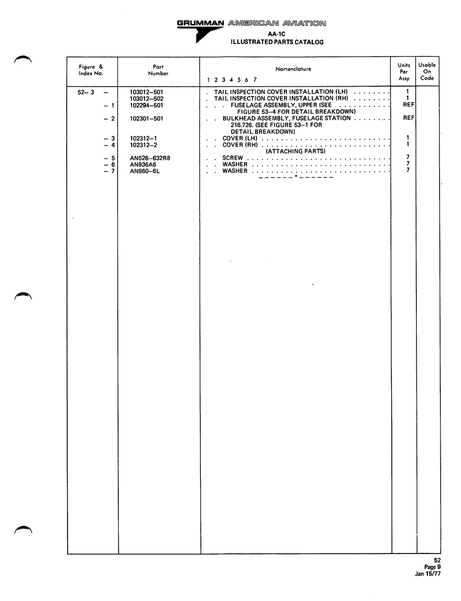Aviation Part 102312-2 for American AA-1 Aircraft