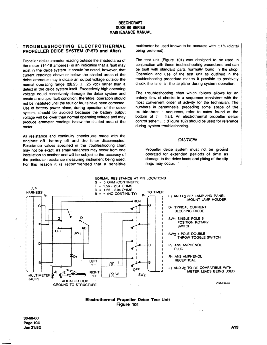 Aviation Part C99-25018 for Beechcraft 60 Aircraft