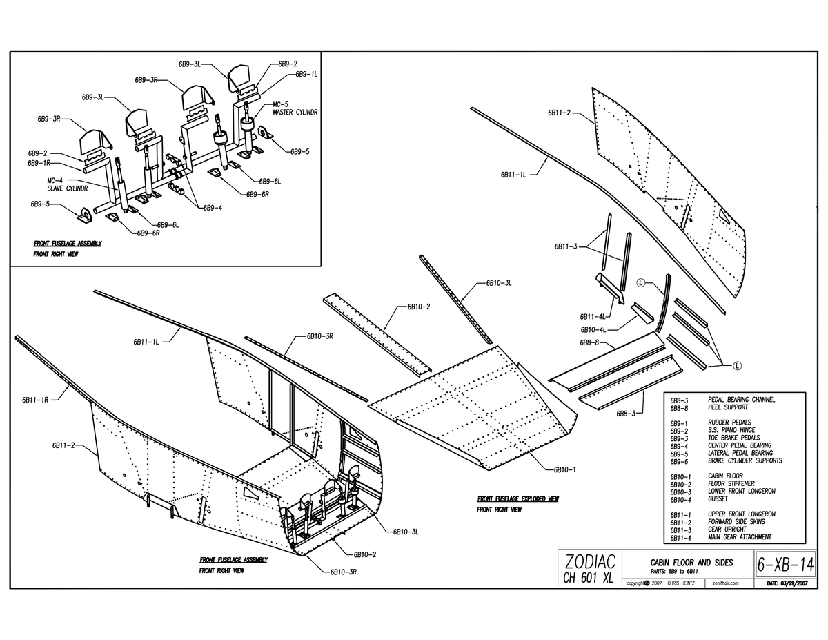 Aviation Part 6B10-3L for Zenith Zodiac Aircraft