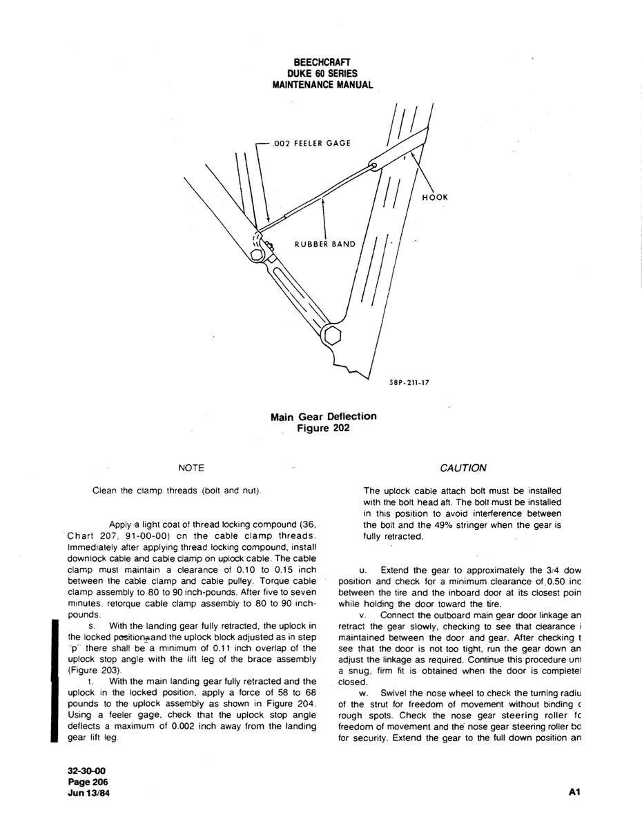 Aviation Part 58P-211-17 for Beechcraft 60 Aircraft