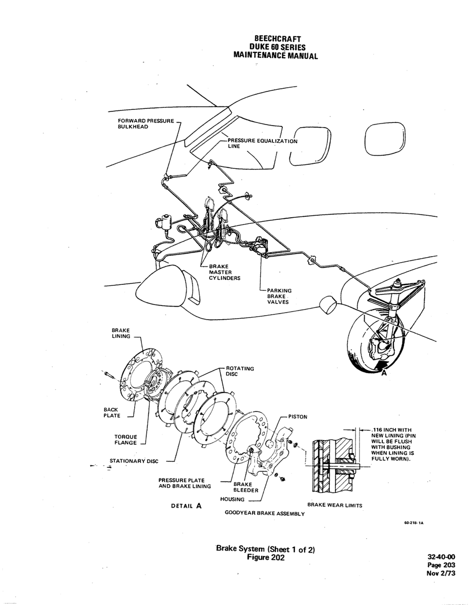 Aviation Part 60-218-1A for Beechcraft 60 Aircraft