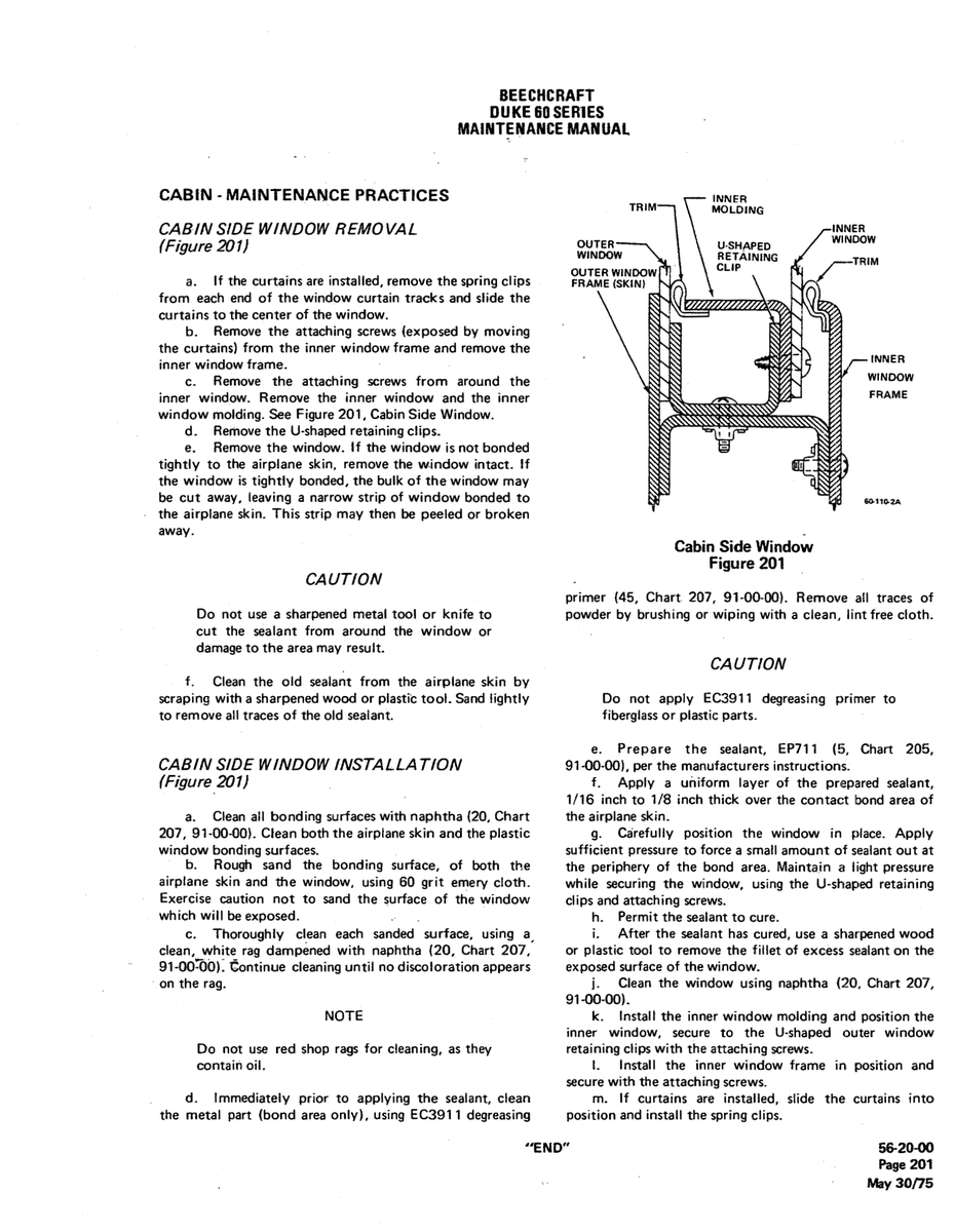 00). Continuecleaning until 91-00 for Beechcraft 60 Aircraft
