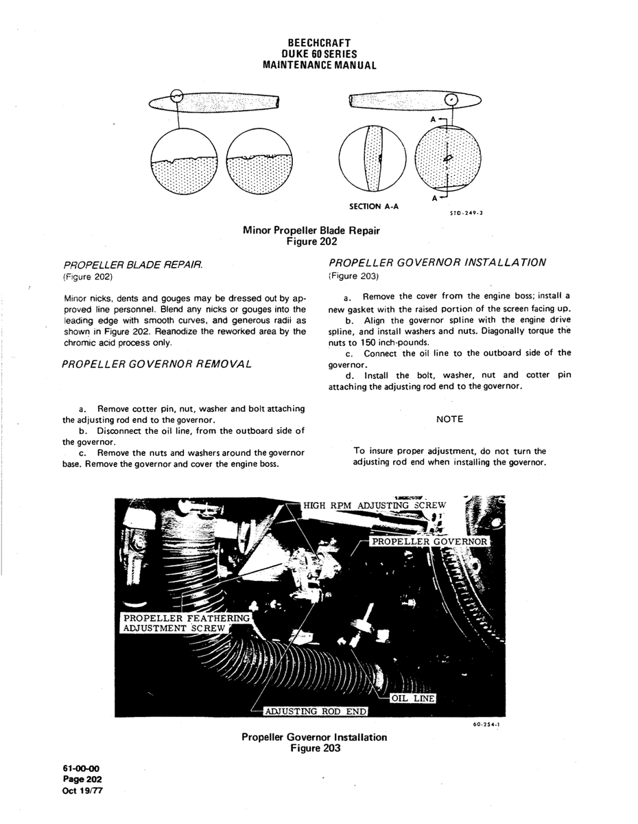 Aviation Part 570-249-3 for Beechcraft 60 Aircraft