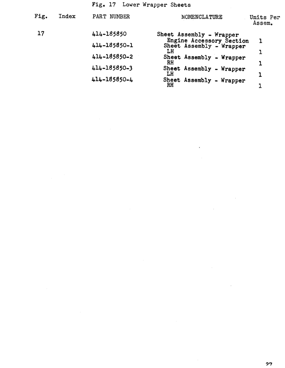 Sheet Assembly 414-185850-2 for Beechcraft 18A Aircraft