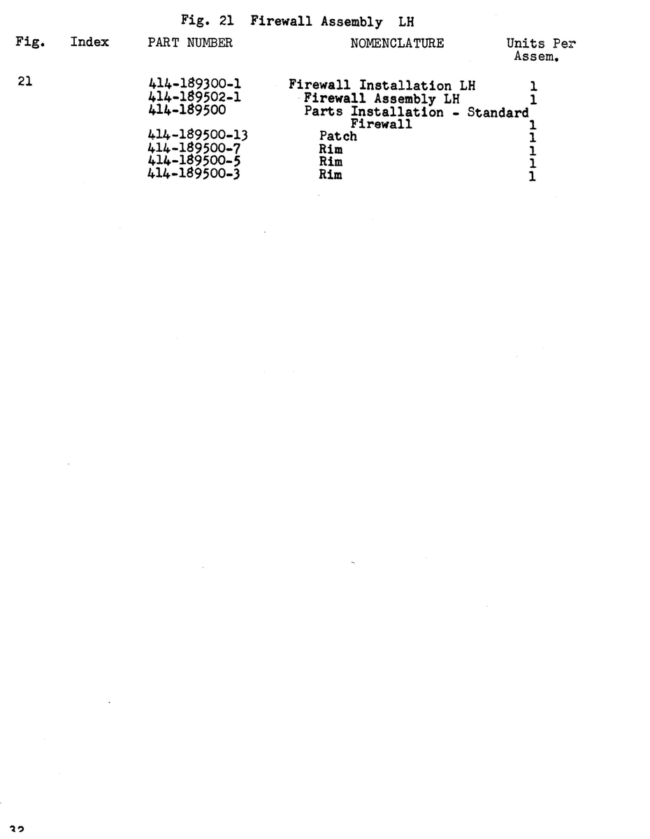 Aviation Part 414-189502-1 for Beechcraft 18A Aircraft