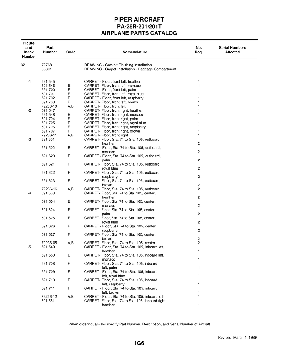 Aviation Part 79236-12 for Piper PA-28 Cherokee Aircraft