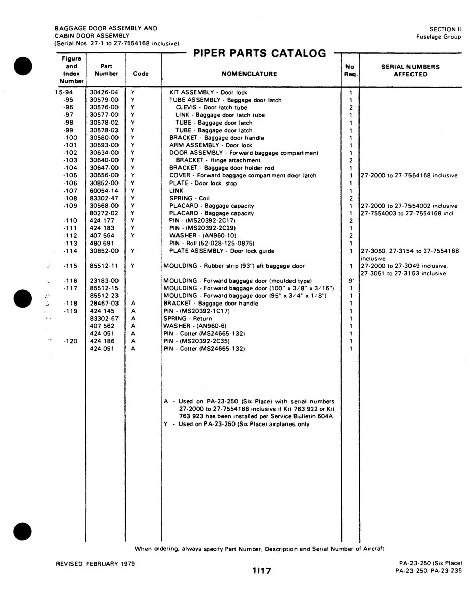Aviation Part 30593-00 for Johnson Scorpion Too Aircraft