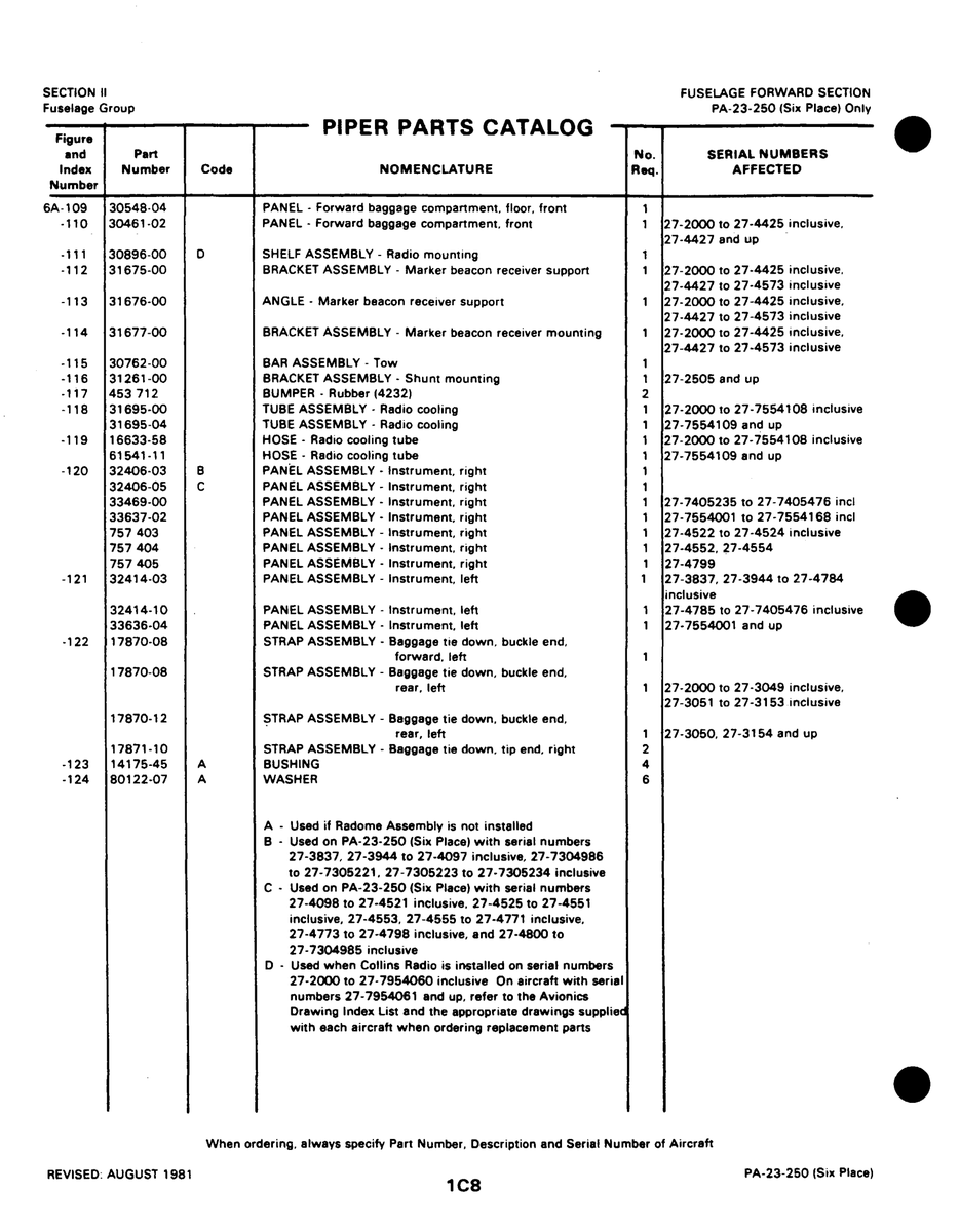 Aviation Part 27-4799 for Johnson Scorpion Too Aircraft