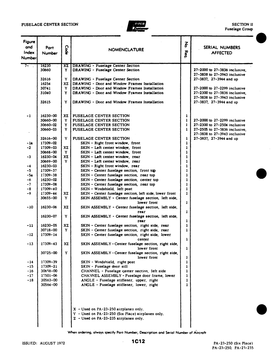 Aviation Part 30563-00 for Johnson Scorpion Too Aircraft