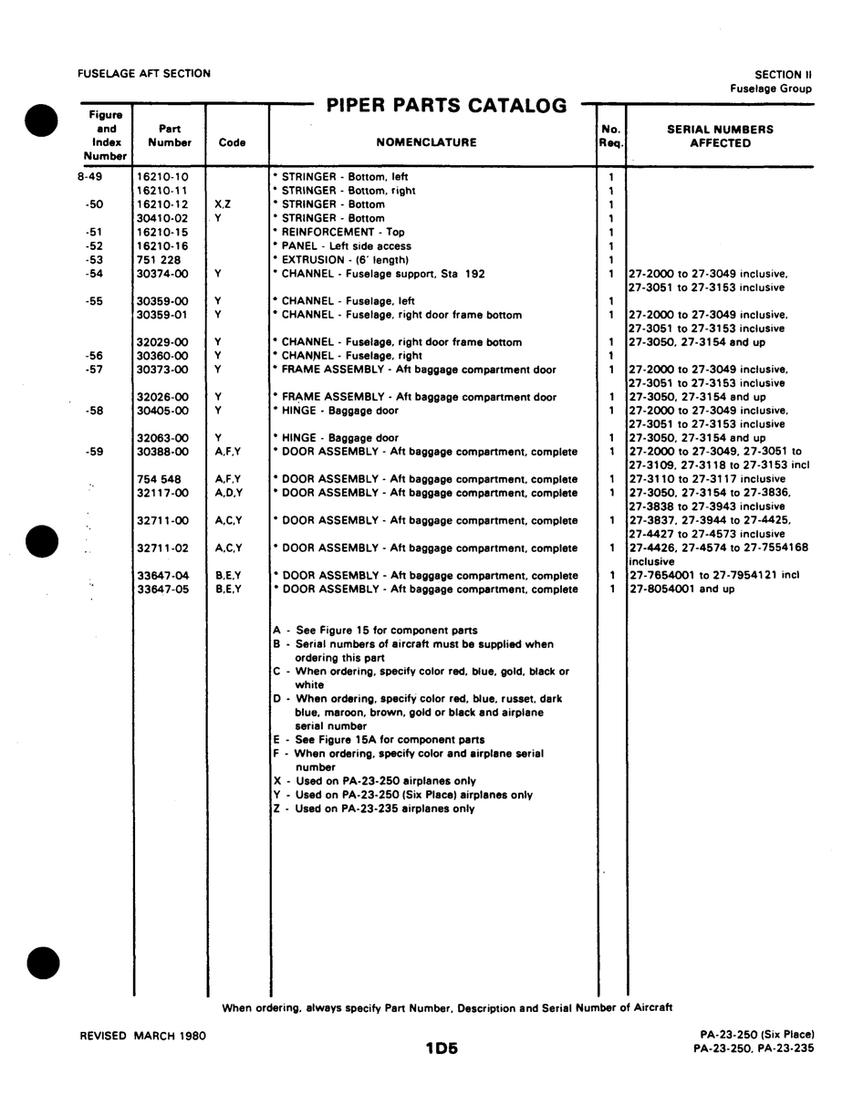 Aviation Part 30374-00 for Johnson Scorpion Too Aircraft