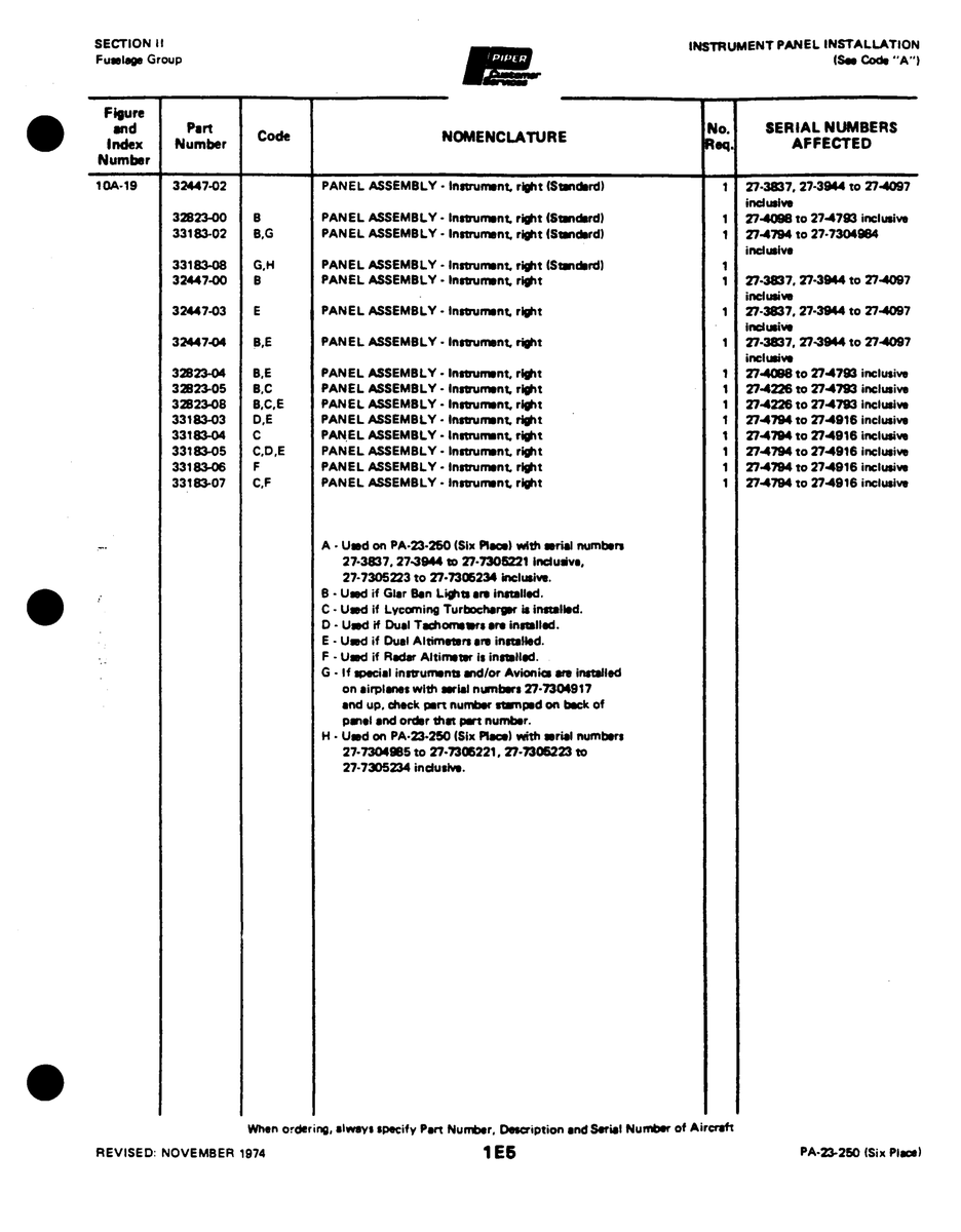 Aviation Part 3282344 for Johnson Scorpion Too Aircraft