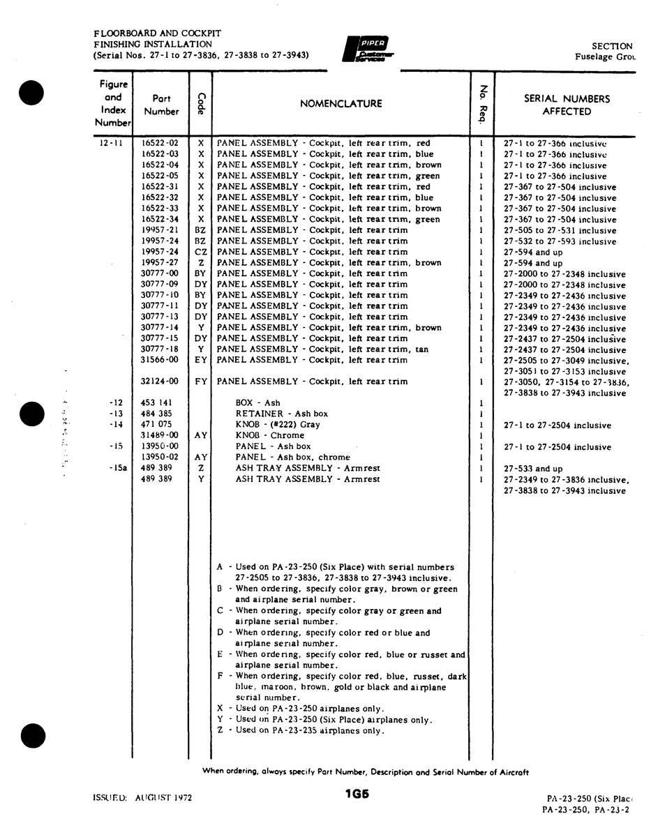 Aviation Part 31566-00 for Johnson Scorpion Too Aircraft