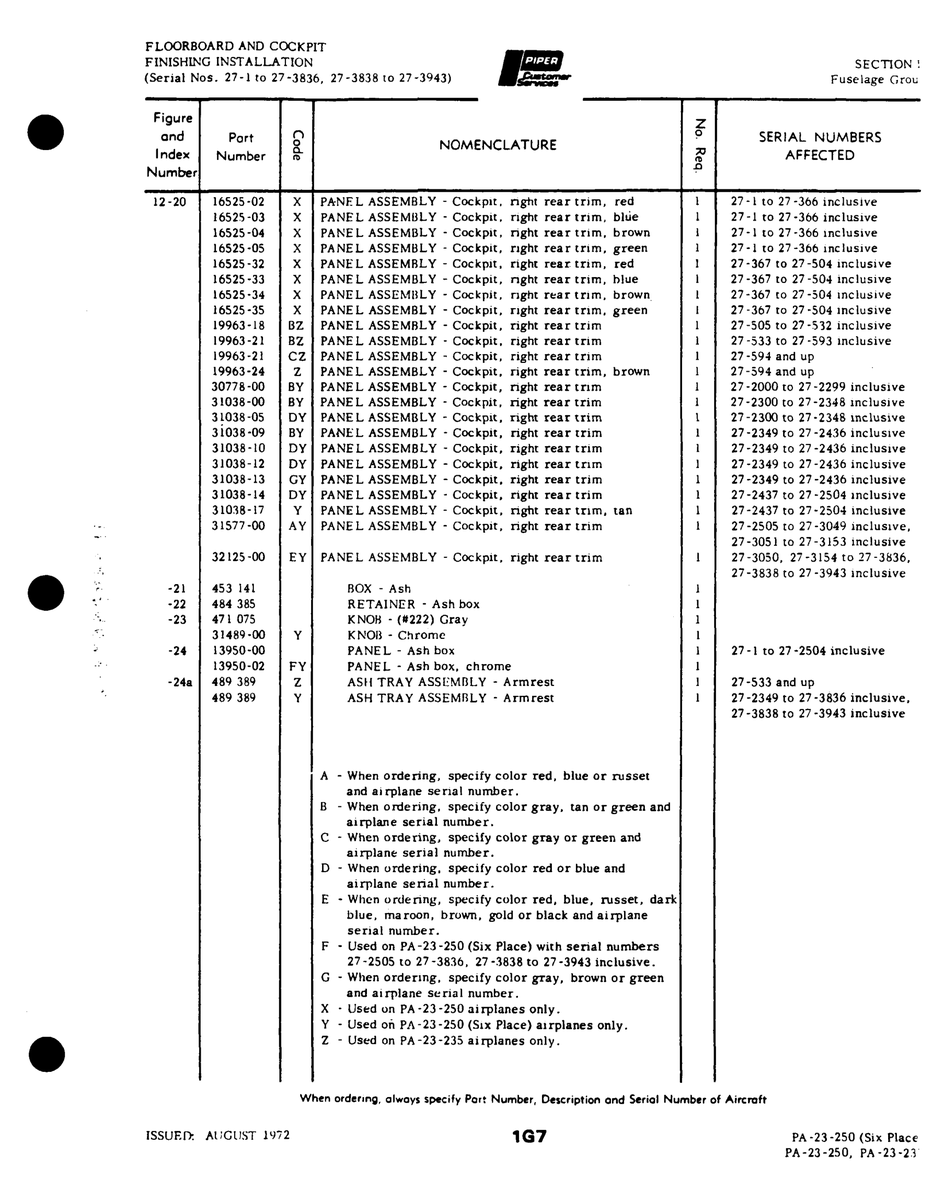 Aviation Part 30778 for Johnson Scorpion Too Aircraft