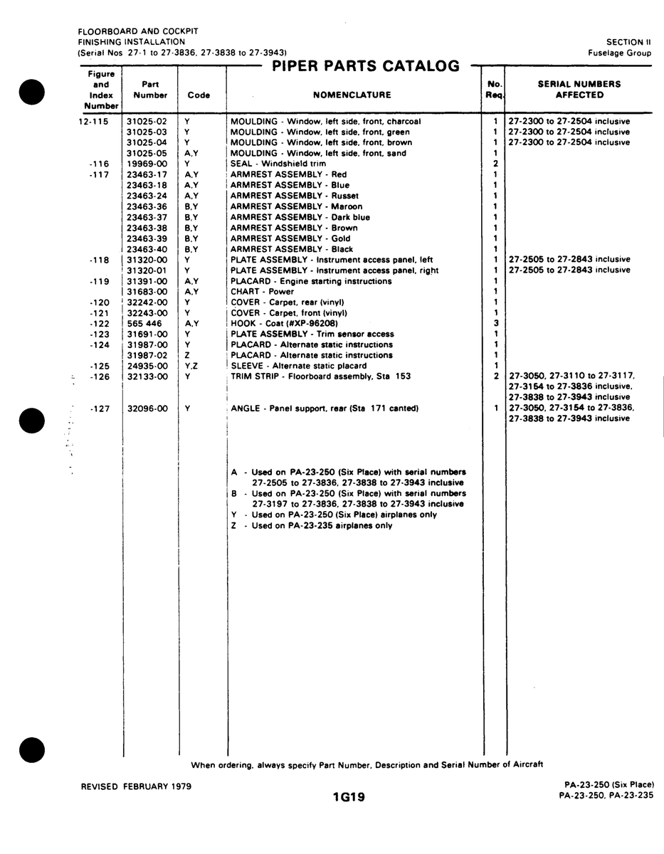 Aviation Part 31025-03 for Johnson Scorpion Too Aircraft