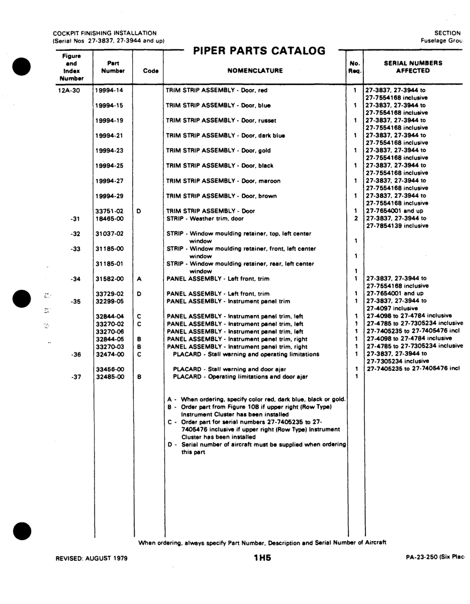 Aviation Part 33270-06 for Johnson Scorpion Too Aircraft