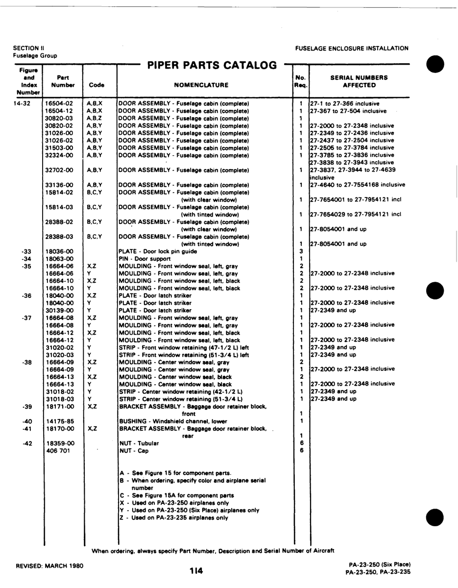 Aviation Part 31503-00 for Johnson Scorpion Too Aircraft
