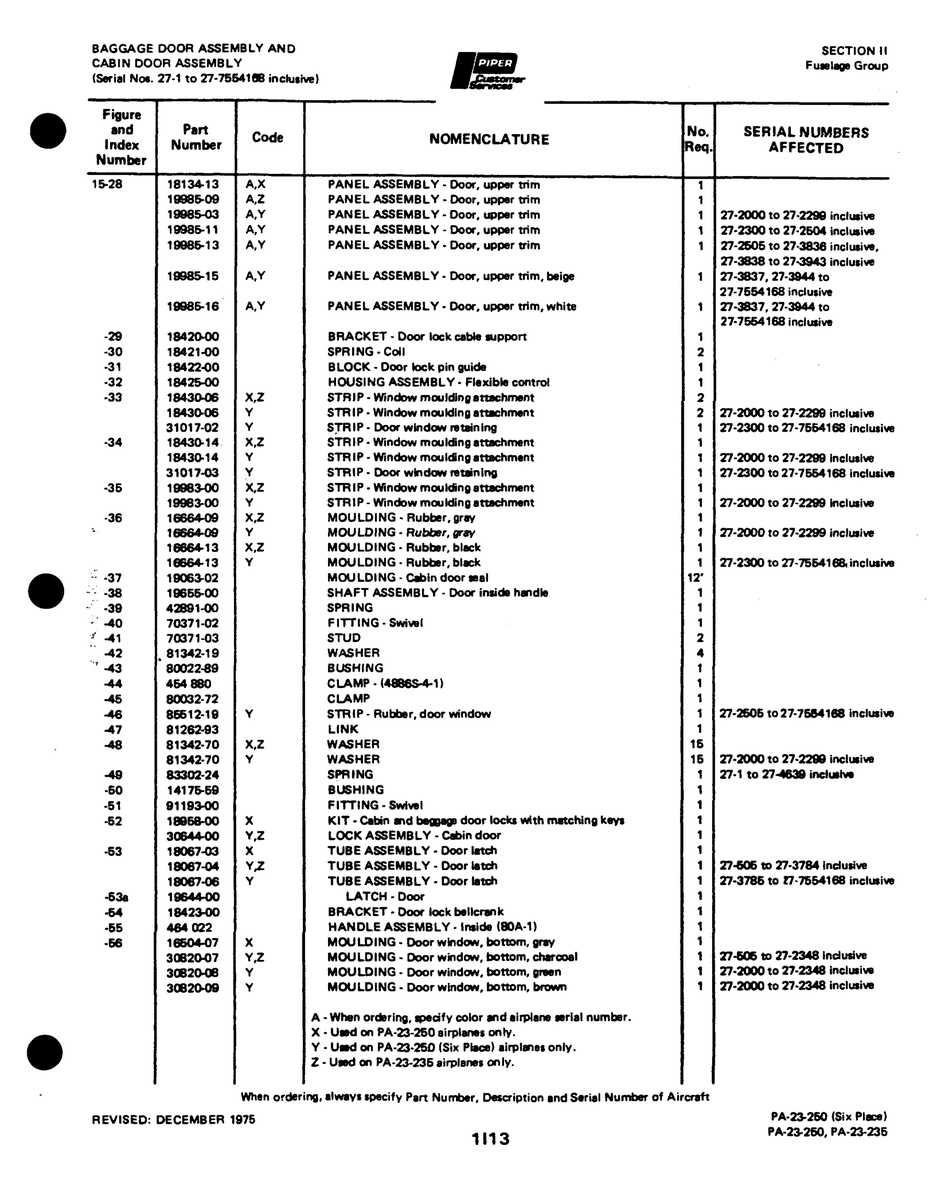 Aviation Part 31017-03 for Johnson Scorpion Too Aircraft