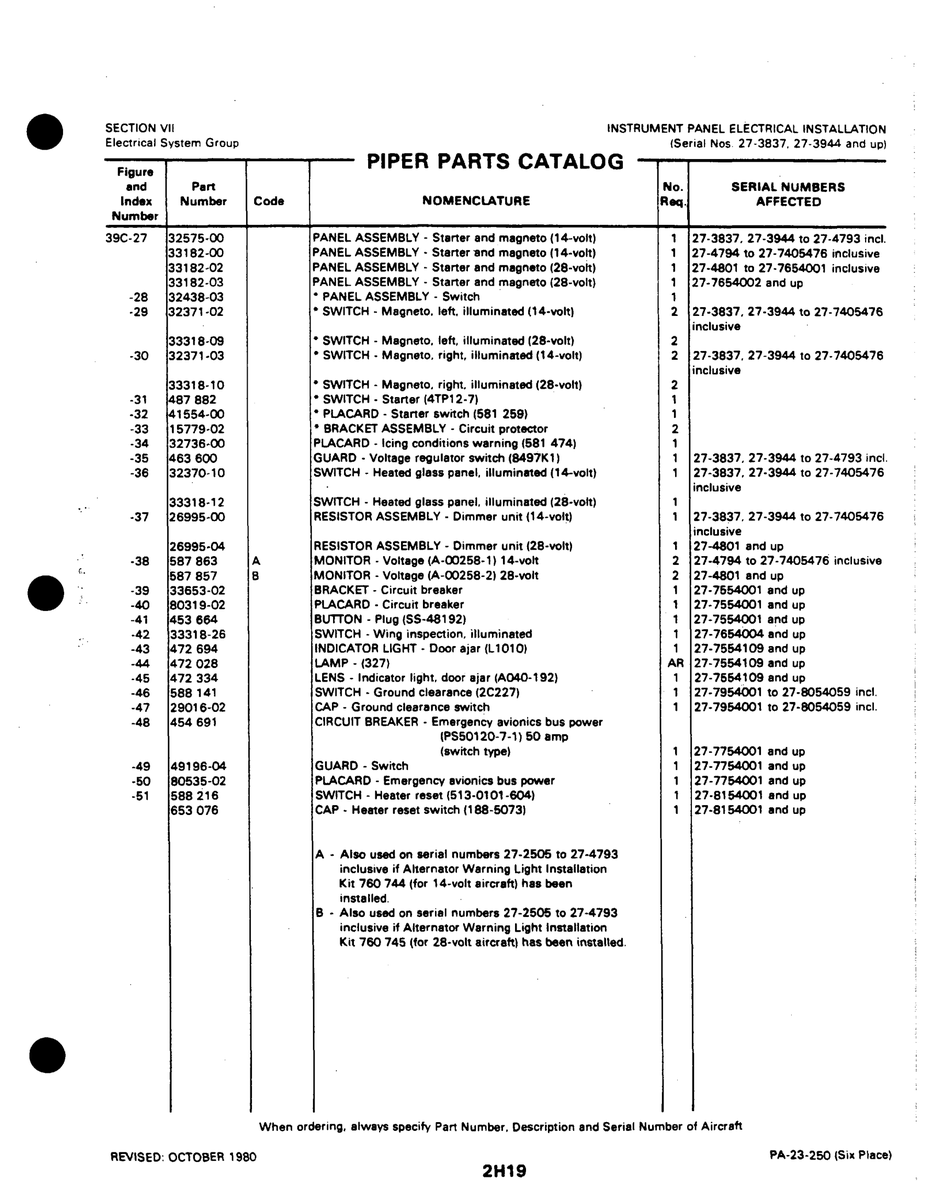 Aviation Part 49196-04 for Johnson Scorpion Too Aircraft
