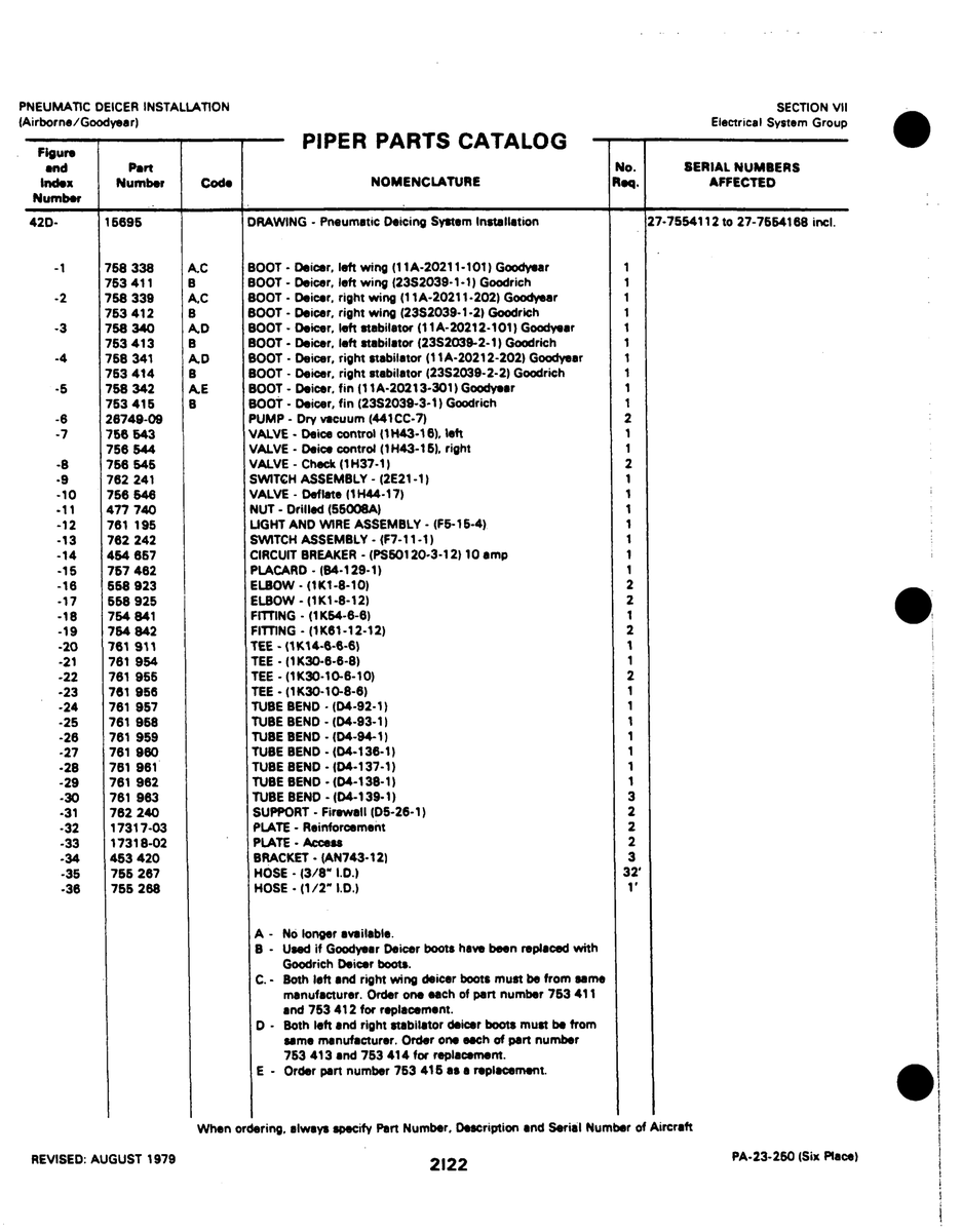 Boot 20211-101 for Johnson Scorpion Too Aircraft