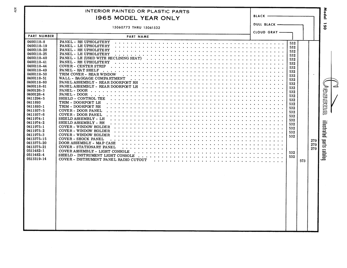Aviation Part 0411893 for Cessna 150 Aircraft