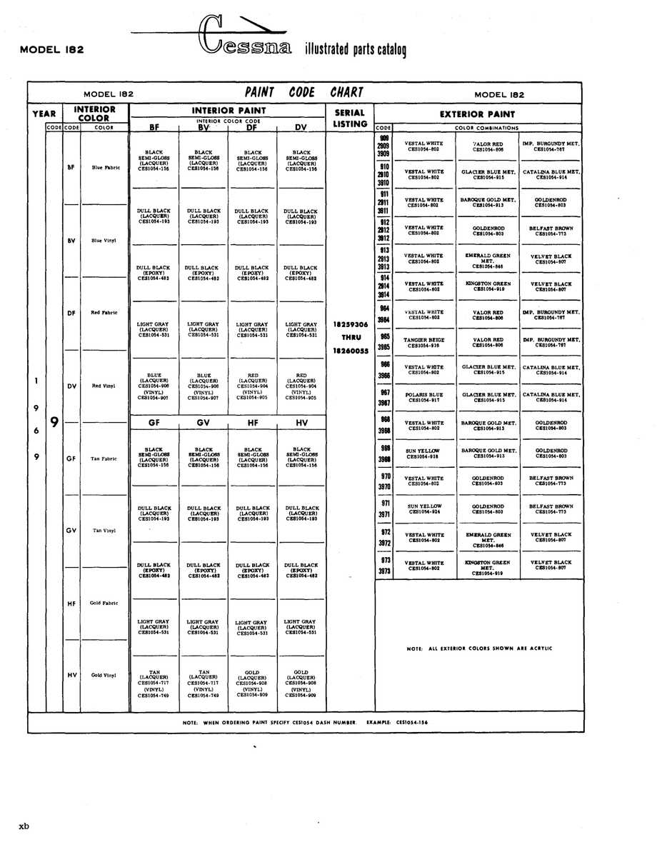 Aviation Part Cesiom-802 for Cessna 182 Skylane Aircraft