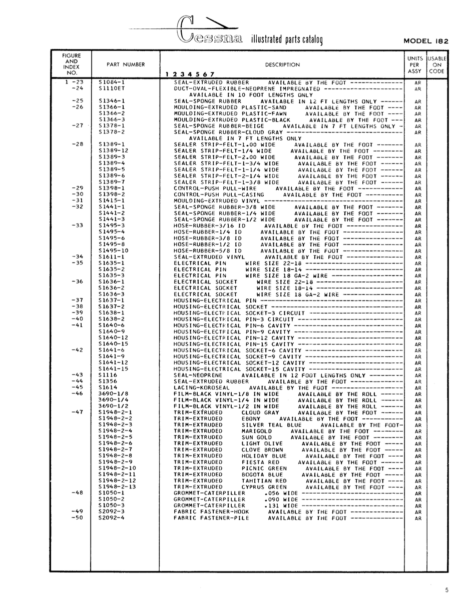 Aviation Part 51495-6 for Cessna 182 Skylane Aircraft