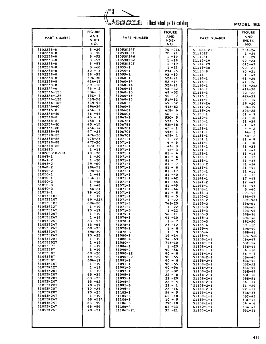 Aviation Part 51106-4 for Cessna 182 Skylane Aircraft