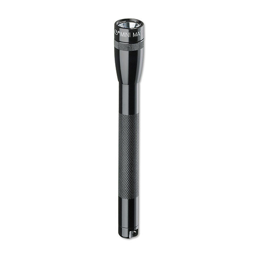 Mini Mag-Lite Flashlight Hang Pack/Black, includes: flashlight, pocket clip and 2 ea Aaa alkaline battery. 116-000-565