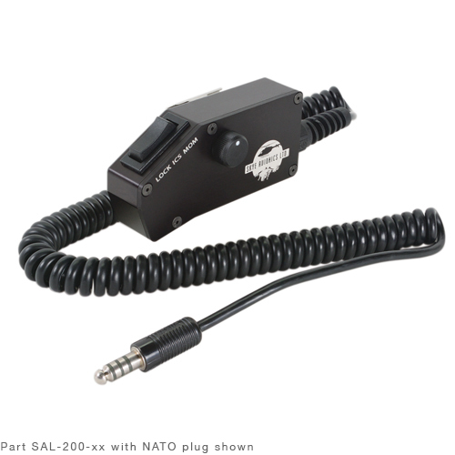 Drop Cord/Nato plug, volume control, 12 coil cord, Ics switch (Lock-Mom)  SAL-200