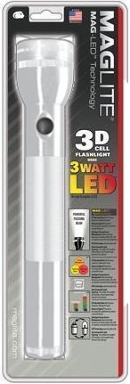 Mag-Lite LED Flashlight/Silver, 3 D-cell.
