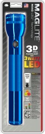 Mag-Lite LED Flashlight/Blue, 3 D-cell.
