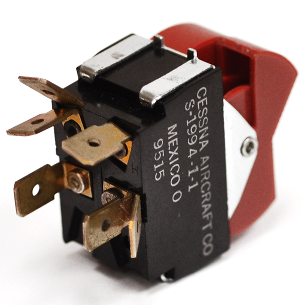 Split Rocker Master Switch, Dpst Red Ces S1994-1-1