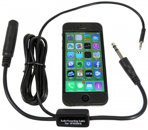 Crazedpilot Headset Audio Recording Cable For Iphone - Helicopter Cp-Atciphoneheli