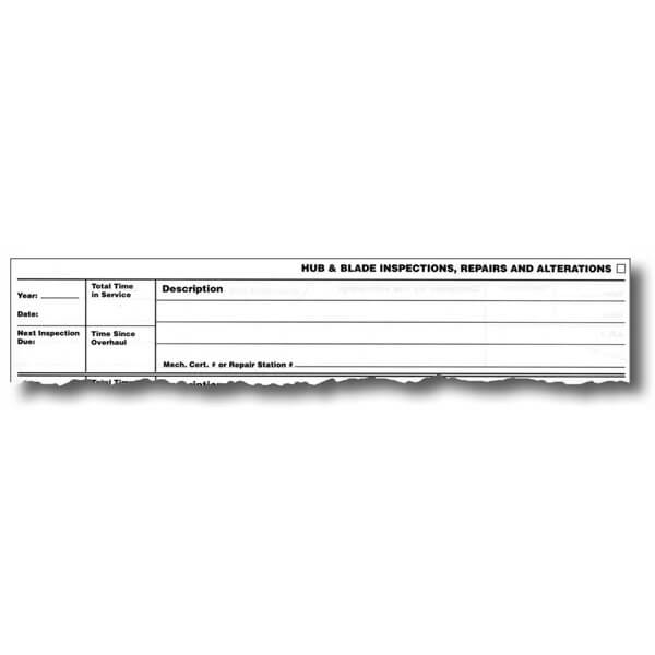 Asa Propeller Log Book Asa-Sp-L