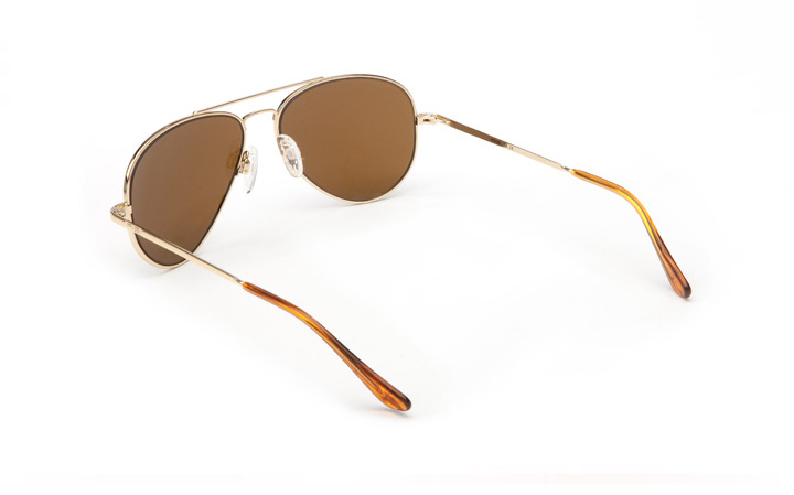 Randolph Concorde Sunglasses Gold/ Tan/ Skull CR052